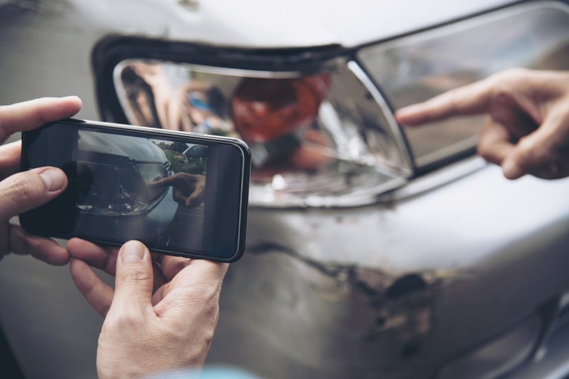 Insurance Agent Working During Site Car Accident Claim Process People Car Insurance Claim