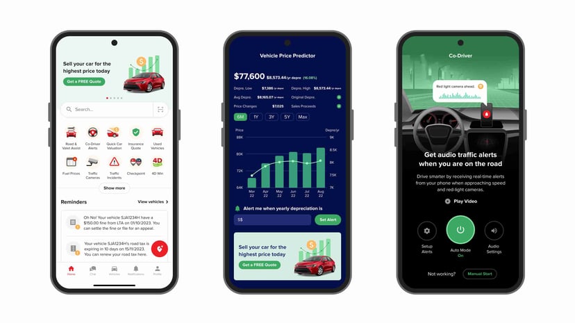 Motorist App Screens