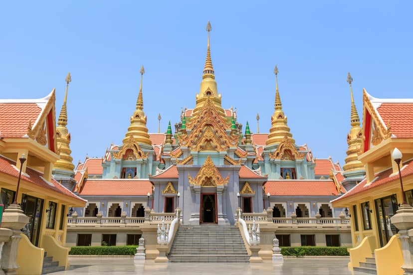 Phra Mahathat Chedi Phakdee Prakat Pagoda Top Mountain Baan Grood Prachuap Khiri Khan Thailand