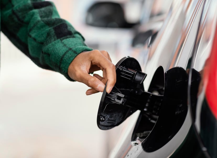 Man Gas Station With Car