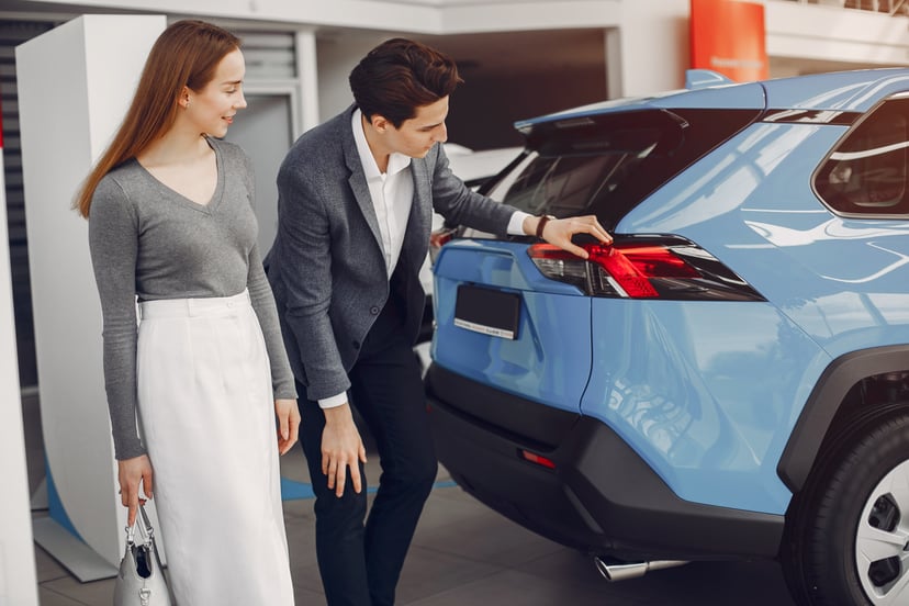 Elegant Couple Car Salon