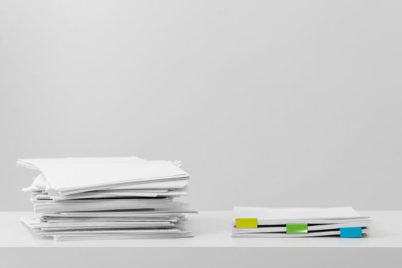 Pile Organized Documents
