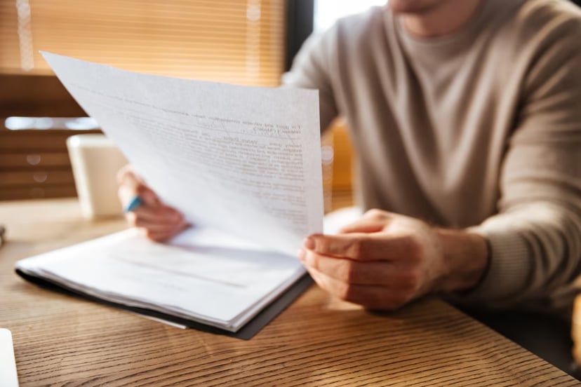 Cropped Attractive Young Man Office Working