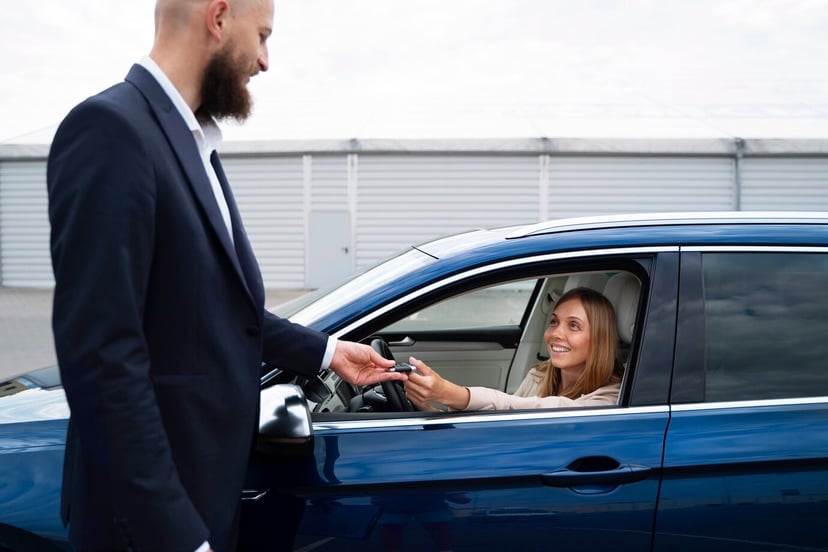 Financial Independent Woman Buying Car