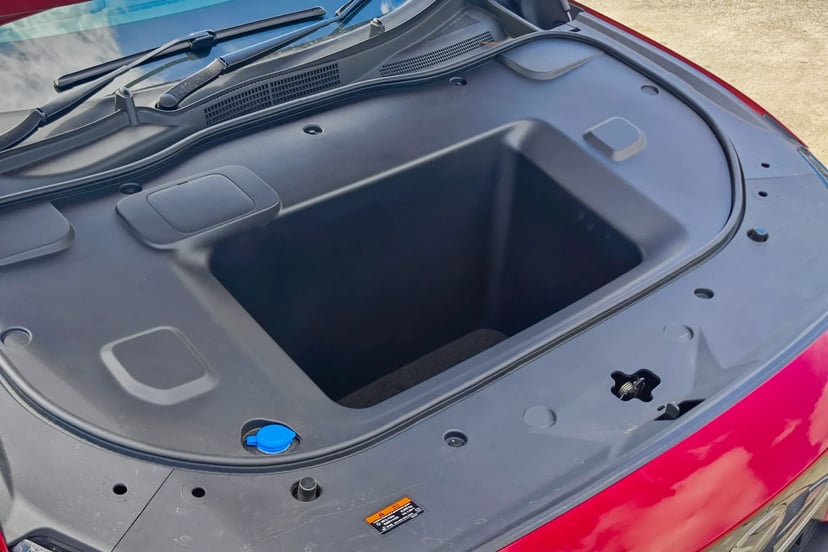 Front frunk storage compartment of Mazda 6e