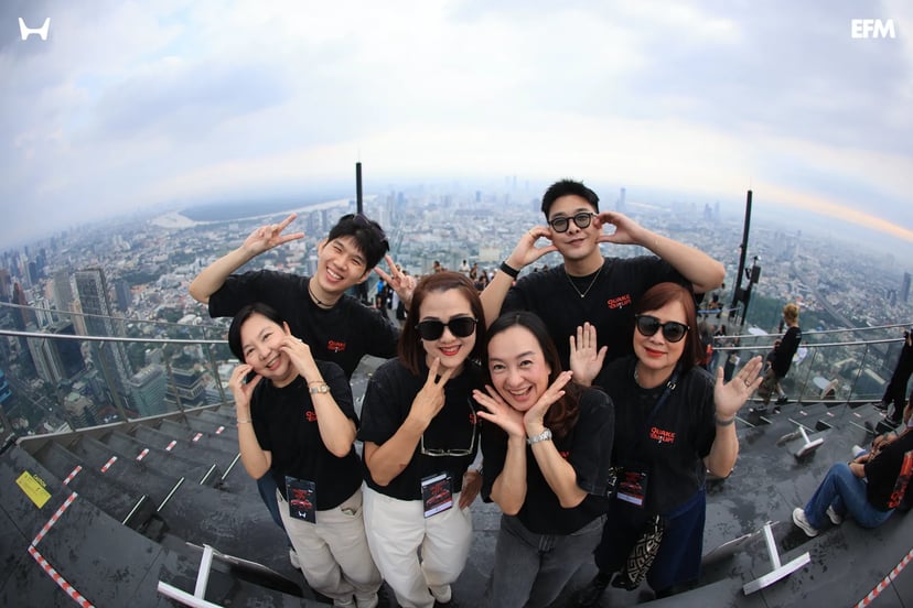 Panoramic city views from the 78th-floor observation deck of King Power Mahanakhon
